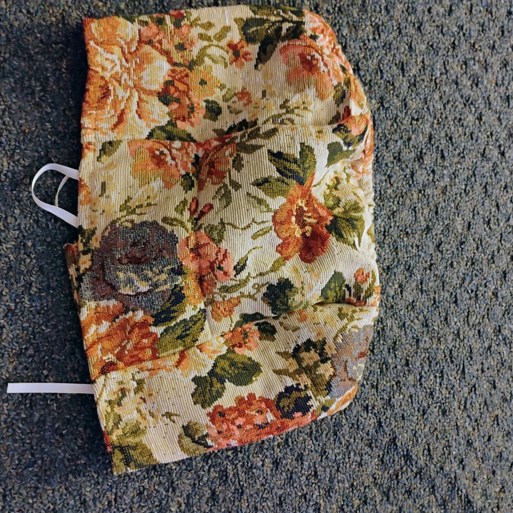 Floral Tube Top with Orange and Green Pattern